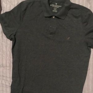American Eagle dark grey polo